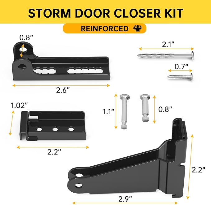 Storm Door Closer Bracket, Protecting Doors from Damage from Winds | Reinforced - Image 5