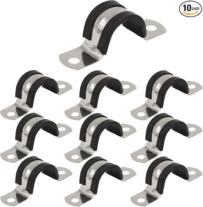 BokWin 3/4 Inch Stainless Steel Rigid Pipe Strap, Cable Clamp Hanger, Pipe by Unknown