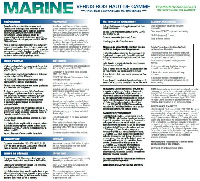 Seal-Once Marine Waterproof Wood Sealer and Stain, 1 Gallon | Waterproof Sealant - Image 8