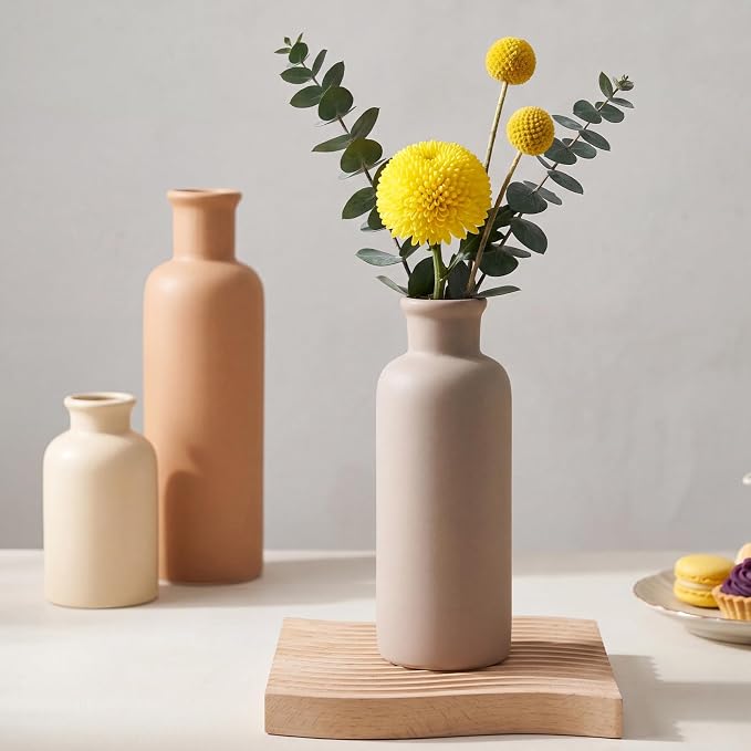 Ceramic Vase Set of 3, Rustic Vase - Image 4