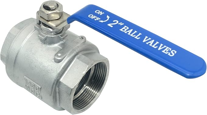DAN SPEED 2" NPT Female 316 Stainless Steel Full Port Ball Valve Vinyl Handle - Image 5