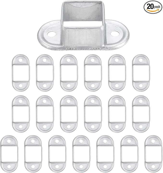 uxcell 20 Pack Square Post Flange Base, Fits 1.2x1.2 Square Tube Galvanized by uxcell