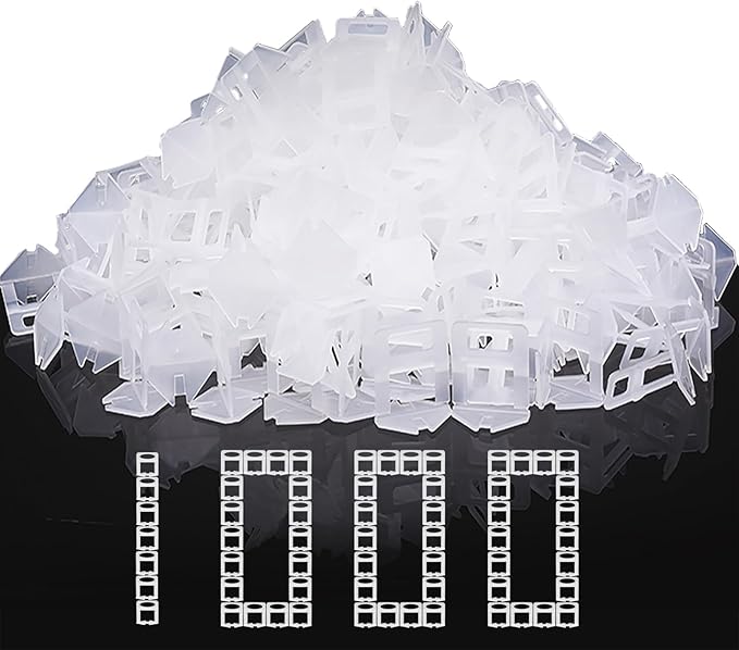 DGSL Tile Spacers 1000 Pcs Tile Clips, Tile Leveling System Clips 1/8 Inch | by DGSL