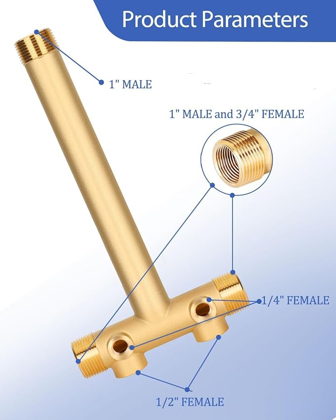 Miumoon 1"x 11" Well Pressure Tank Tee Kit - Image 3