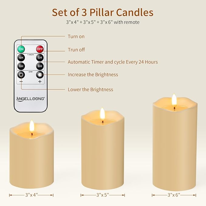 ANGELLOONG Battery Candles Flickering Flameless Candles - Image 8