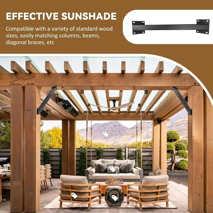 45 Degree Angle Support Bracket，Pergola Kit Heavy Duty Connectors，Corner - Image 7