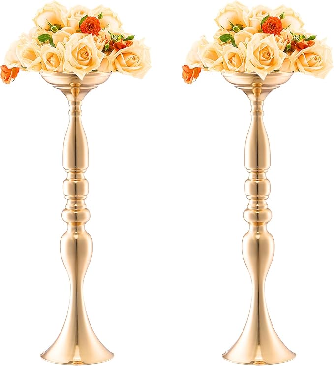 VEVOR 24PCS 50cm/19.7” Tall Wedding Flower Vase, Metal Wedding Centerpiece by VEVOR
