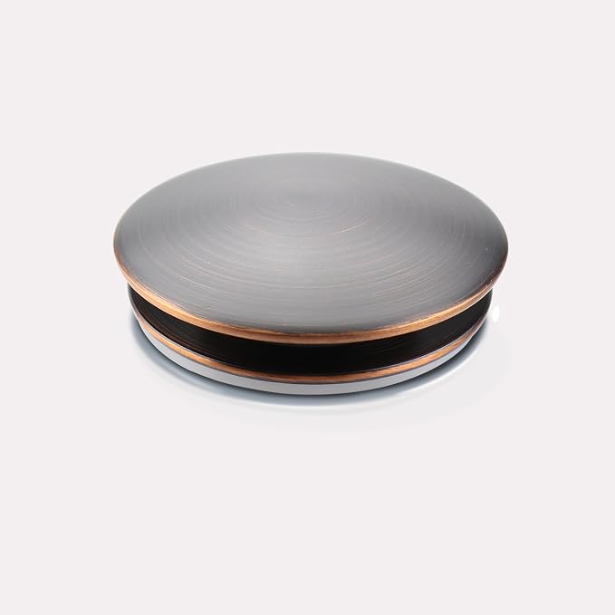 Bathroom Sink Pop Up Drain Without Overflow, Large Cap, Oil Rubbed Bronze - Image 8