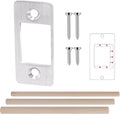 1 Pk Upgrade Large Hole Deadbolt Restorer Strike Plates, Stainless Steel Round by Unknown