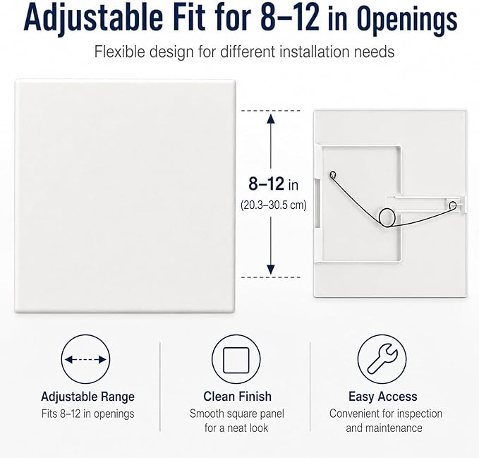 12"x12" Adjustable Spring Loaded Access Panel - Image 3