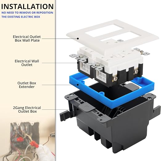 1/2” 2-Gang Receptacle Extender - Image 6