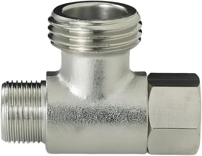 Brass 3/8"x1/2"x3/8" T-Type 3-Way Tee Splitter | 3-way adapter by Unknown