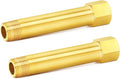 ChillWaves Brass Pipe Fitting, Long Nipple Pipe 1/4" NPT Male x 1/4" NPT Female by VisittheCHILLWAVES