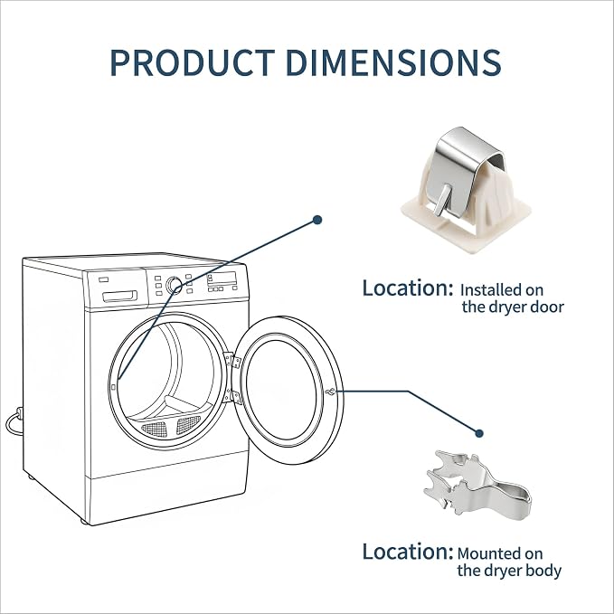 PACK OF 1 279570 Dryer Door Latch Strike Kit Replacement Part - Image 5
