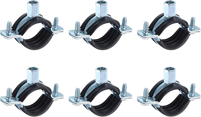 uxcell 6 Pcs Split Ring Pipe Hanger, 32mm/1.3inch Adjustable Pipe Bracket Clamp by uxcell