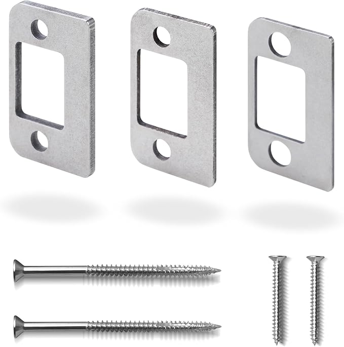 Door Strike Shim Plates, Standard Size Spacer, Stainless Steel | Set of 3 by MOSECYOU