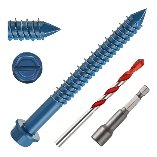 1/4" x 2-3/4" Concrete Screws, for Masonry, Brick or Stucco by Unknown