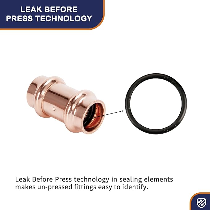 Copper Press Fittings 1/2 inch Coupling - Image 4