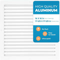Aluminum 16 x 16 Inch Cold Air Return Vent Cover, Rustproof AC Transfer Grille by Air360