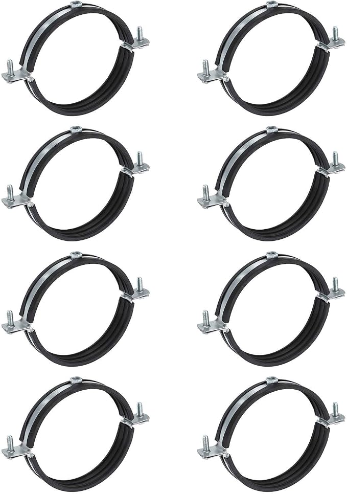 HARFINGTON 8 Pcs Split Ring Pipe Hanger 4-5/16" Galvanized Steel Sheet Wall by HARFINGTON