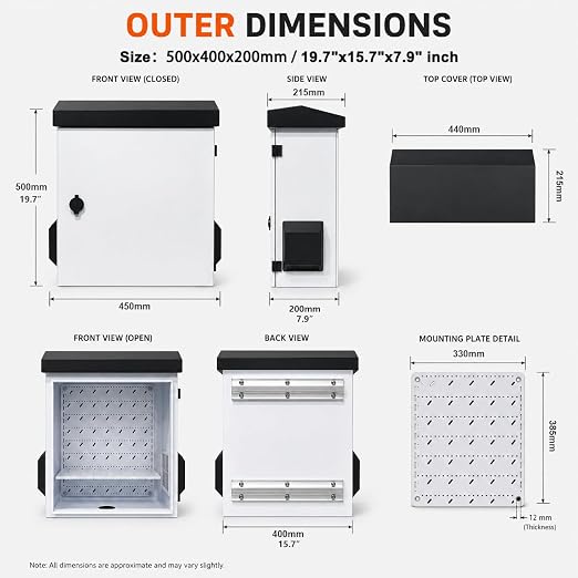 Outdoor Electrical Box, Weatherproof Electrical Enclosure - Image 2