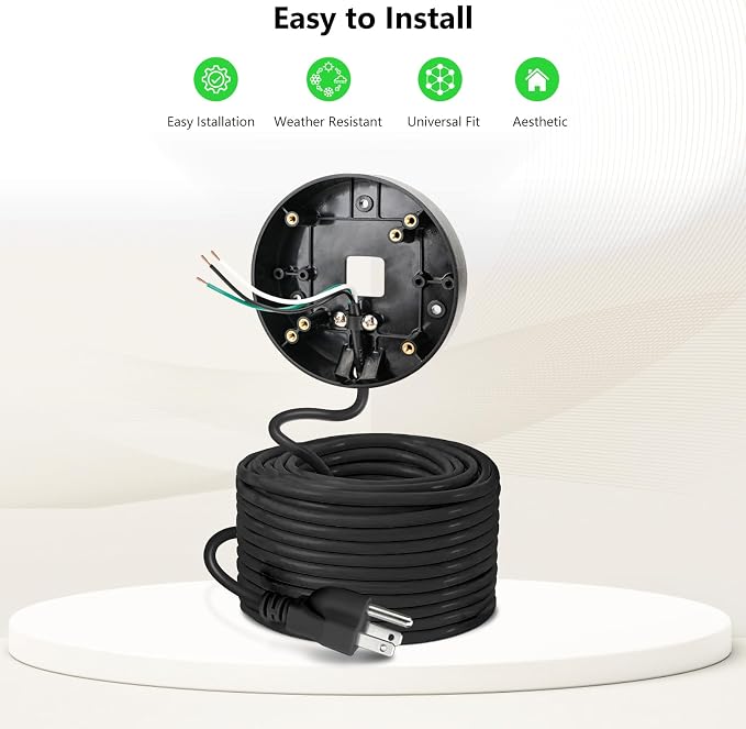 Power Cable and Plug-in Mount for Floodlight Cams Compatible - Image 3