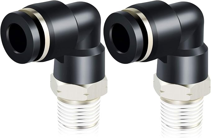 TAILONZ 4mm x 1/8" NPT Push to Connect Elbow Fitting 2pcs | Copper&Plastic - Image 7