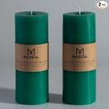 MOZEAL 3" x 8" Hand-Poured Unscented Large Candle, Smokeless Rustic Pillar by MOZEAL