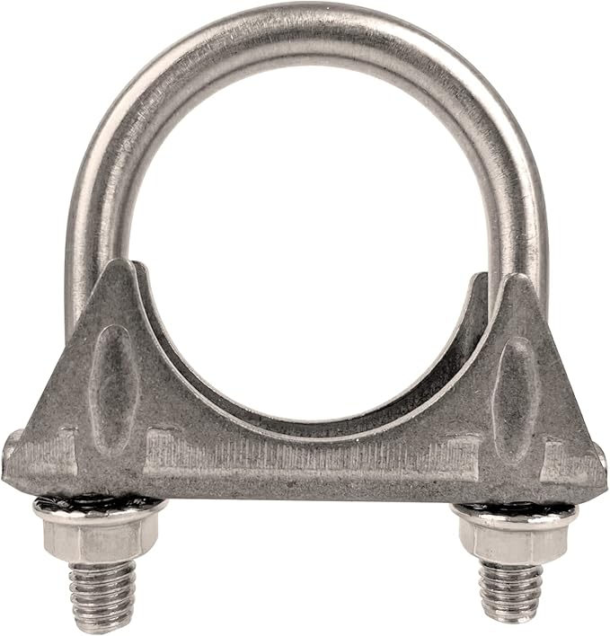 Heavy Duty 1.75" 1-3/4 Inch Exhaust U Bolt Clamp Stainless | 8.5mm Thick Rod by eLifecenter