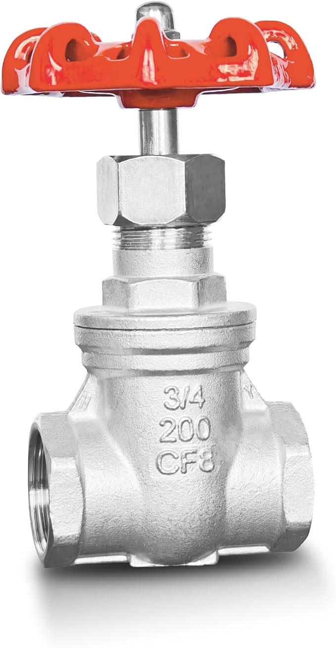 3/4" NPT Gate Valve, Heavy Duty Stainless Steel, Female Thread, DN20 | Manual by SYWUWV