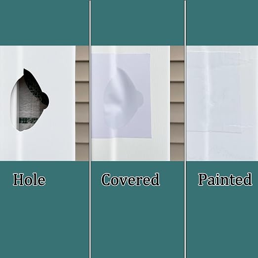 Vinyl Siding Repair Kit 24Pcs 6.3X4.75Inch Self-Adhesive Vinyl Siding Patch PVC - Image 2