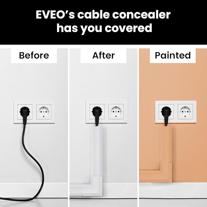 Cord Covers for Wires on Wall - 150in Cable Management Cable Hider - Cord - Image 7