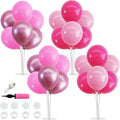 TONIFUL 4 Set Metallic Pink Balloon Stand Balloon Centerpiece by TONIFUL