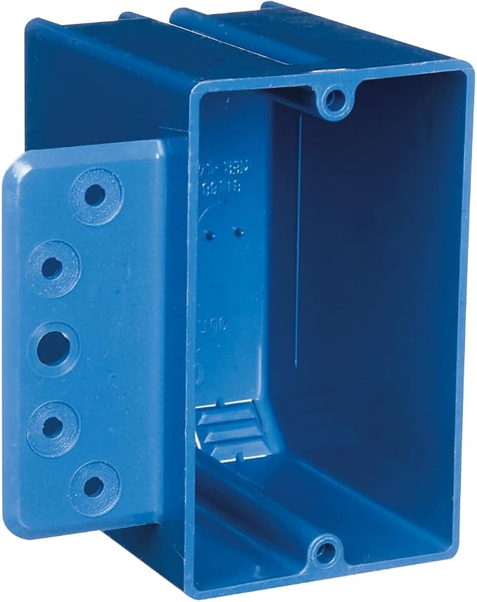 Carlon B118B-UPC Switch/Outlet Box, New Work, 1 Gang, 3-3/4-Inch Length by by Carlon