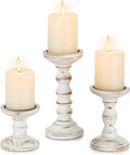 Romadedi Wood Candle Holders for Pillar, Farmhouse Decor, for Mantle, Dinning & by ROMADEDI