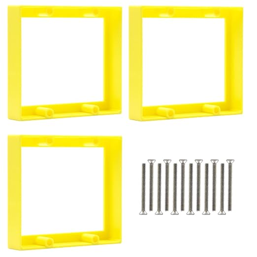 3/4” Yellow Double Gang Outlet Extender, Fixes Recessed or Protruding by AIRTAK
