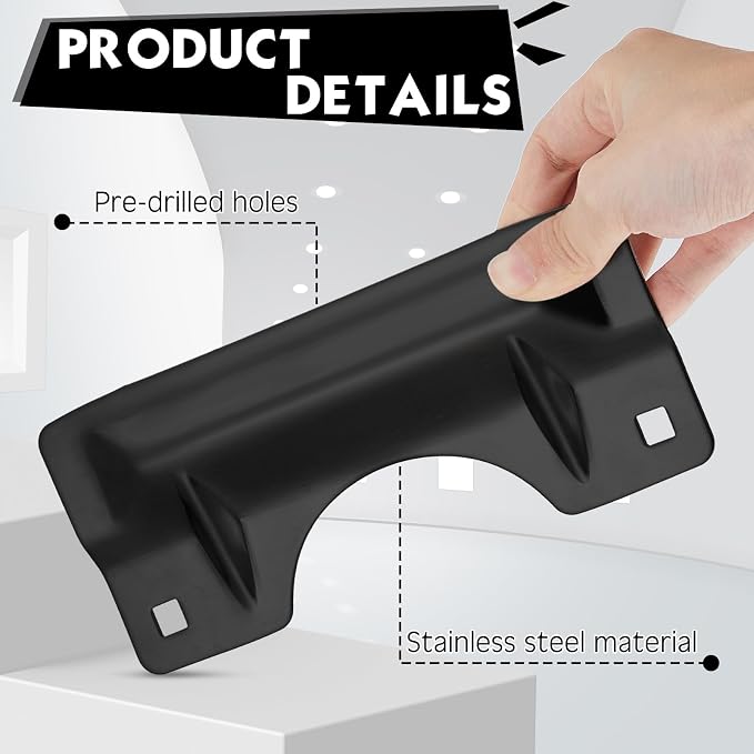 Landhoow 2 Pcs Door Latch Guard Stainless, Reinforcement Ribs Style, Door - Image 3