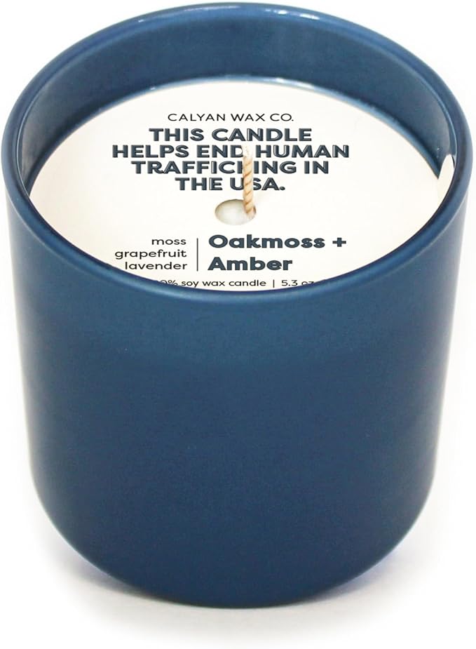 Dignity Series Oakmoss & Amber Scented Candle | 35 Hour Burn by CalyanWaxCo