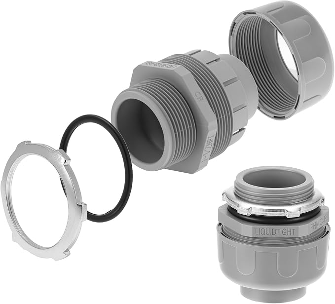 QWORK Liquid Tight Connector, 1-1/2 inch PVC Flexible Conduit Connector - Image 4