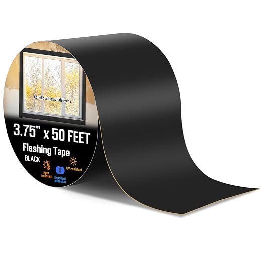 Feifeiya Window Flashing Tape 3.75 Inch x 50 ft Acrylic Adhesive UV Resistant by Feifeiya