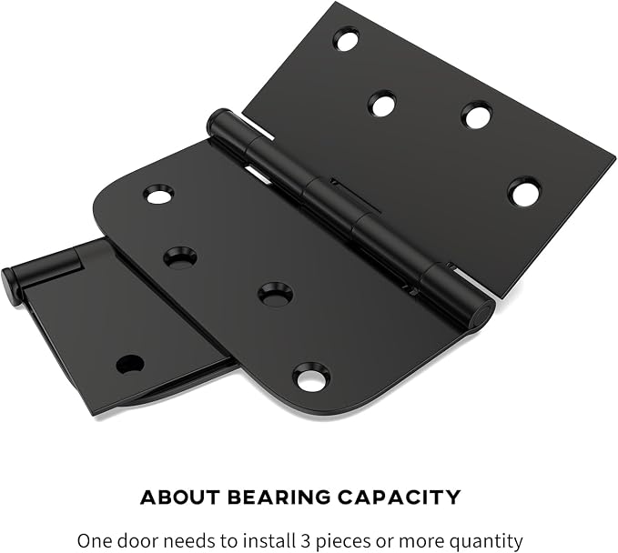 goldenwarm 3 Pack 4in Black Door Hinges Interior Door Hinges Black Matte 4 x 4 - Image 4