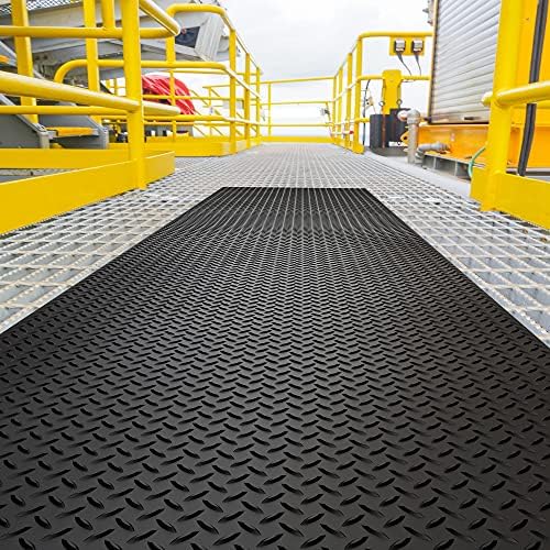 Workforce Vinyl Diamond Plate Commercial Grade Matting, Heavy Duty Floor Mat - Image 5