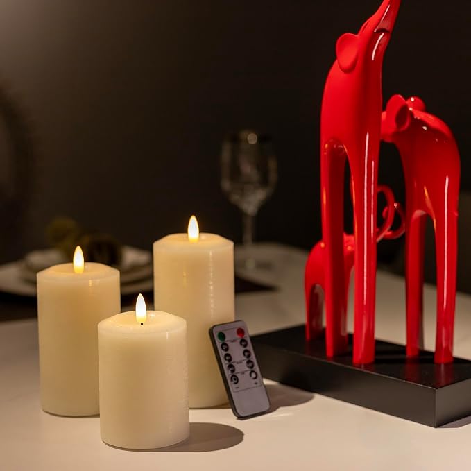 ANGELLOONG Flameless Pillar Candles - Image 8