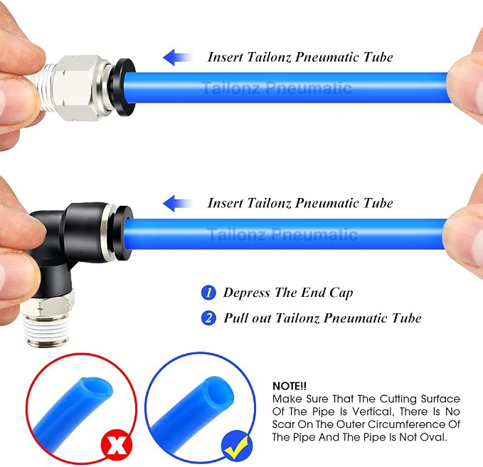 TAILONZ PNEUMATIC Elbow and Straight Combination 5/16 Inch Tube OD x 1/8 Inch - Image 7