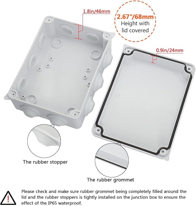 ABS Plastic Dustproof Waterproof IP65 Junction Box Universal Electrical Project - Image 4