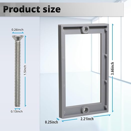 HXH Single Gang Receptacle Outlet Box Extender, 1/4 Inch, 1 Pack | - Image 2
