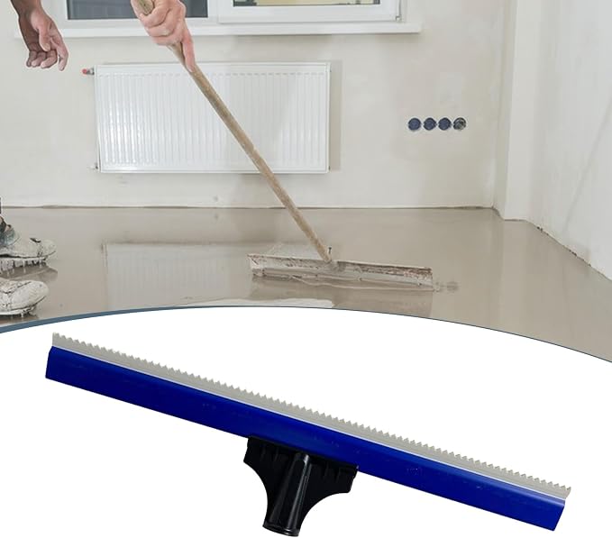Epoxy Floor Squeegee with Notched Rubber Blade, Soft Rubber Rake - Image 4