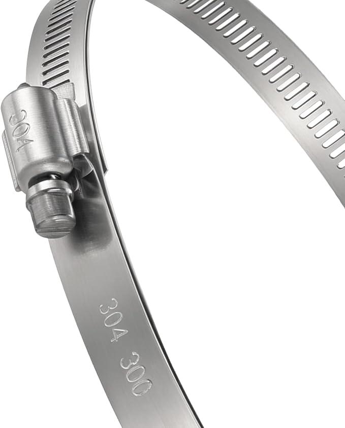 Boao Adjustable 304 Stainless Steel Duct Clamp Hose Clamp, 8 Pieces, 4 Inch - Image 3