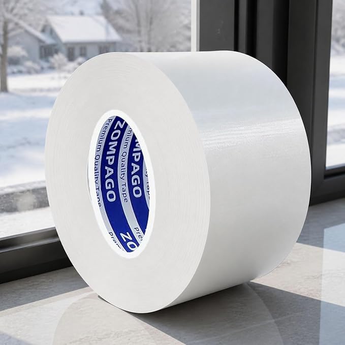 ZOMPAGO White Window Weather Sealing Tape 2.4in x 33FT, Cloth Draft Stopper by ZOMPAGOTape