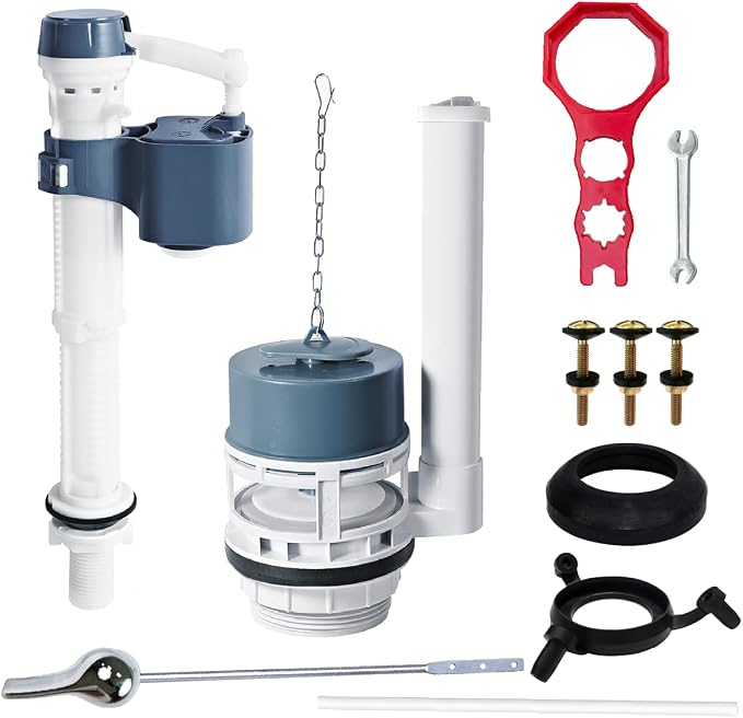 Universal 2-Inch Complete Toilet Tank Repair Kit by LOWEENDY